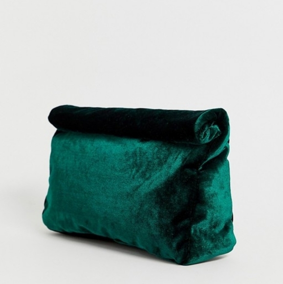 ASOS Emerald Green Velvet Clutch - Picture 7 of 7